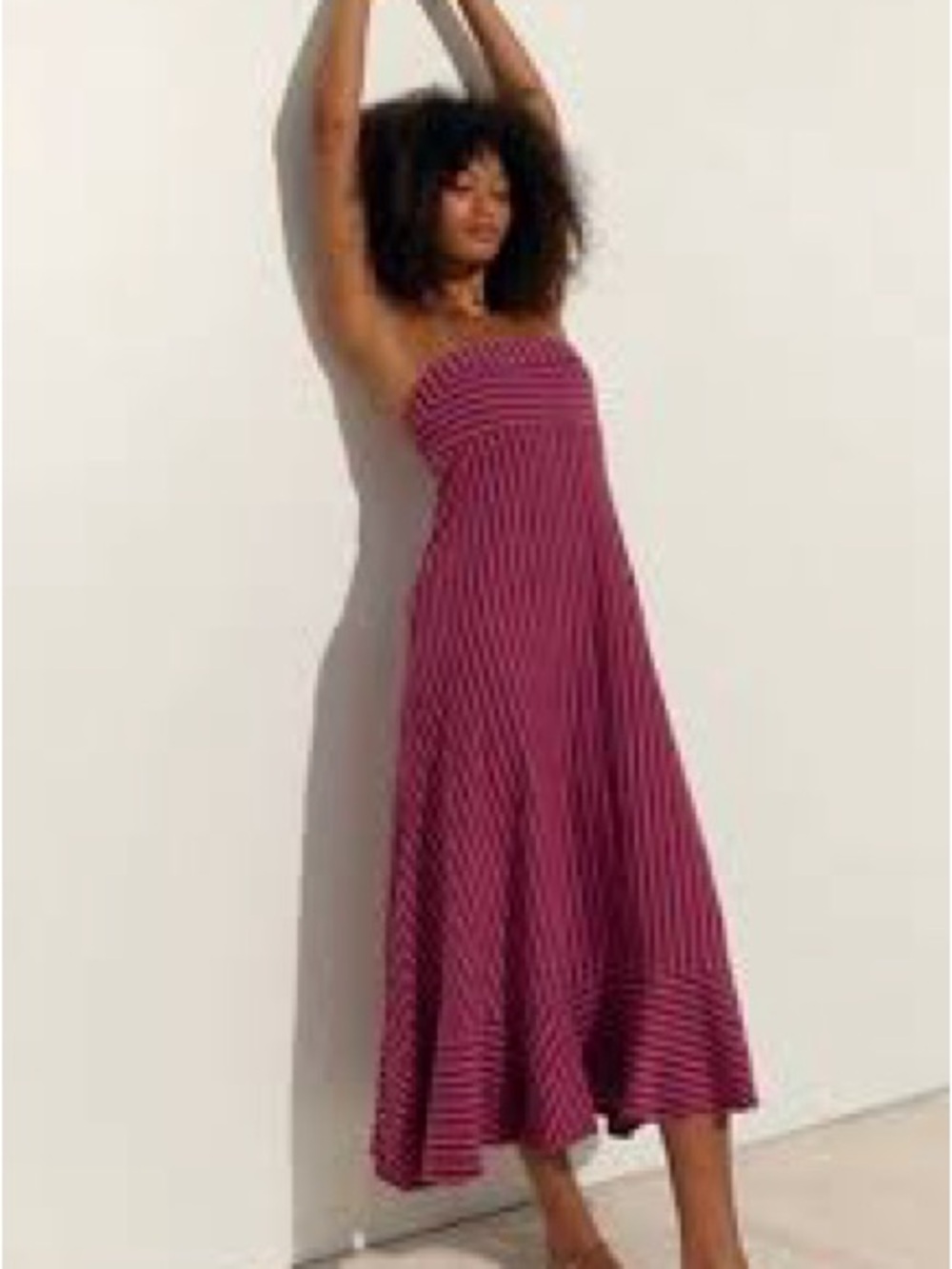 Free People Sadie Stripped Midi Dress